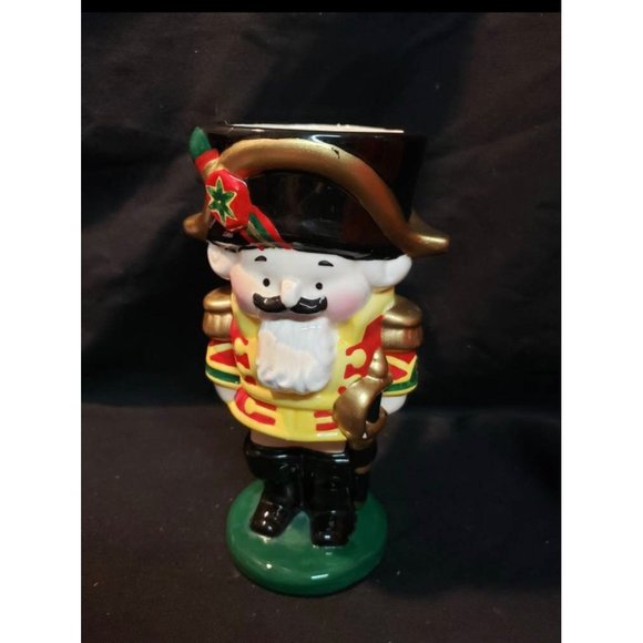Christmas ceramic nutcracker stein pitcher, telaflora gift mug - Picture 2 of 10